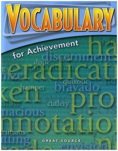 Book cover of Vocabulary for Achievement (3rd Course)