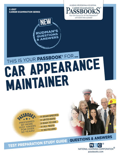 Book cover of Car Appearance Maintainer: Passbooks Study Guide (Career Examination Series)