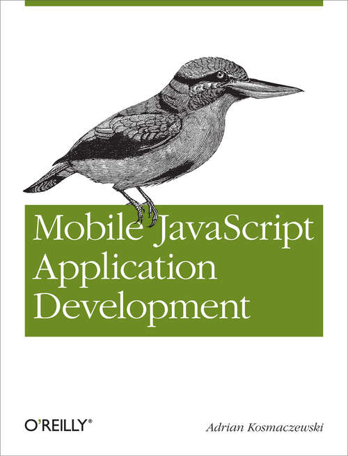 Book cover of Mobile JavaScript Application Development