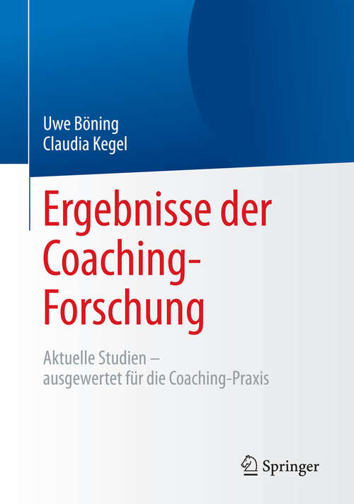 Book cover of Ergebnisse der Coaching-Forschung