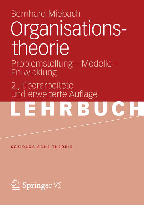 Book cover of Organisationstheorie