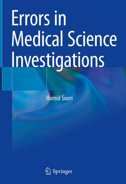 Book cover of Errors in Medical Science Investigations (2024)