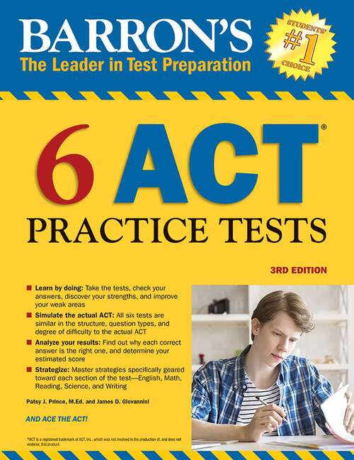 6 ACT Practice Tests: 6 Practice Tests + Proven Strategies + Online + Video (Barron's Test Prep)