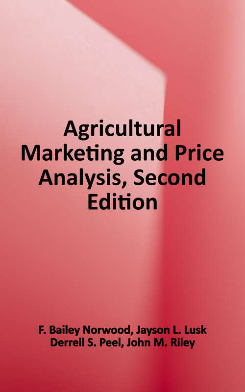 Book cover of Agricultural Marketing and Price Analysis (2)