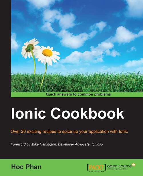 Book cover of Ionic Cookbook