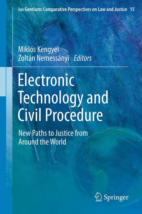 Book cover of Electronic Technology and Civil Procedure