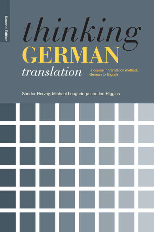 Book cover of Thinking German Translation: Teacher's Handbook (2) (Thinking Translation)