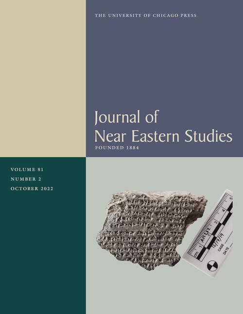 Book cover of Journal of Near Eastern Studies, volume 81 number 2 (October 2022)