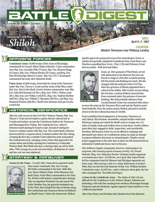Book cover of Battle Digest: Shiloh (Battle Digest Series)