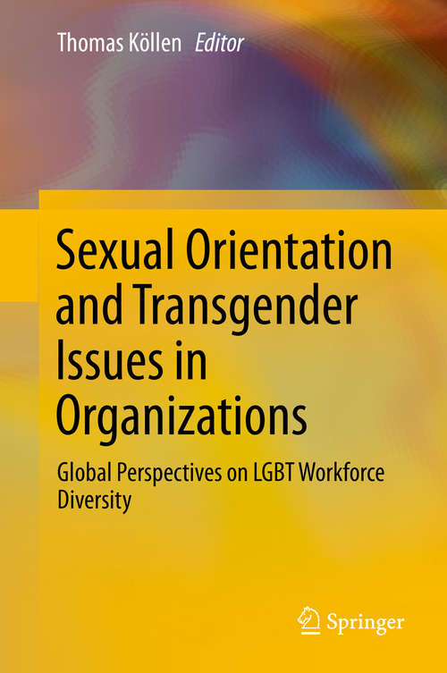 Book cover of Sexual Orientation and Transgender Issues in Organizations