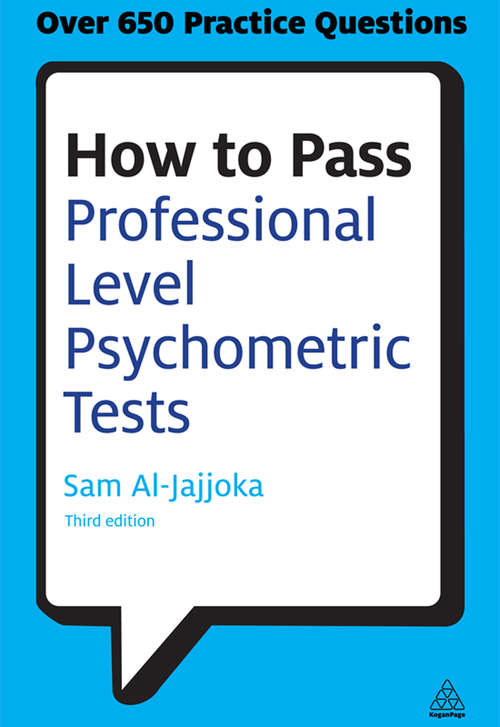Book cover of How to Pass Professional Level Psychometric Tests