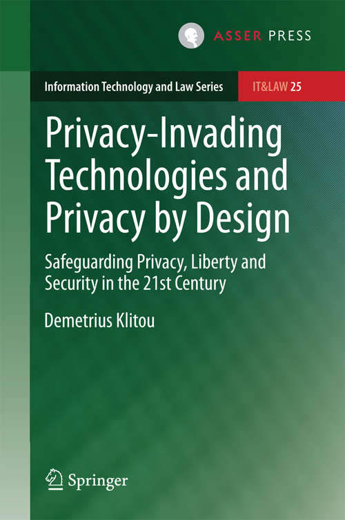 Book cover of Privacy-Invading Technologies and Privacy by Design