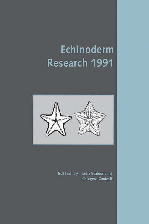 Book cover of Echinoderm Research 1991