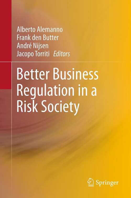 Book cover of Better Business Regulation in a Risk Society