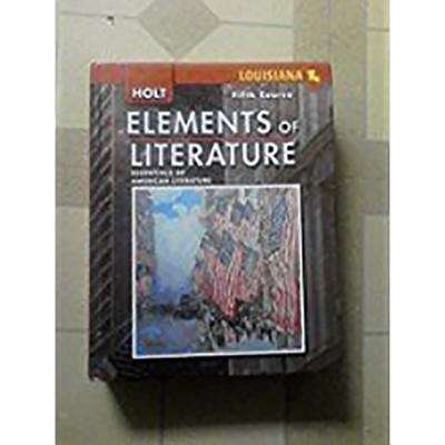 Book cover of Louisiana Holt Elements of Literature: Fifth Course, Essentials of American Literature