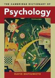 Book cover of The Cambridge Dictionary of Psychology
