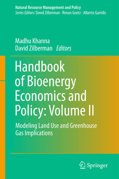 Book cover of Handbook of Bioenergy Economics and Policy: Volume II
