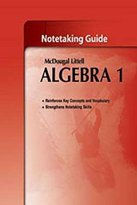 Book cover of Algebra 1: Notetaking Guide