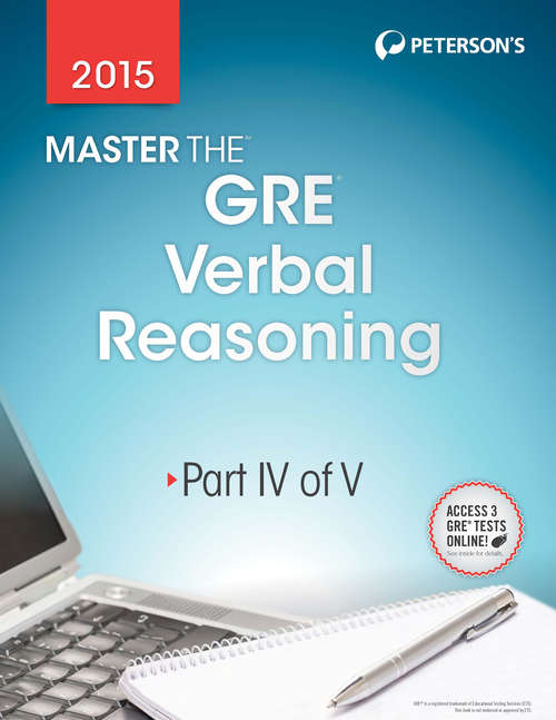 Book cover of Master the GRE 2015: Verbal Reasoning: Part IV of V