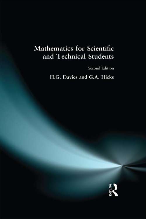 Book cover of Mathematics for Scientific and Technical Students (2)