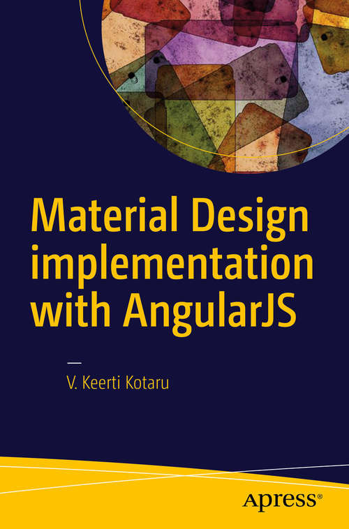 Book cover of Material Design implementation with AngularJS