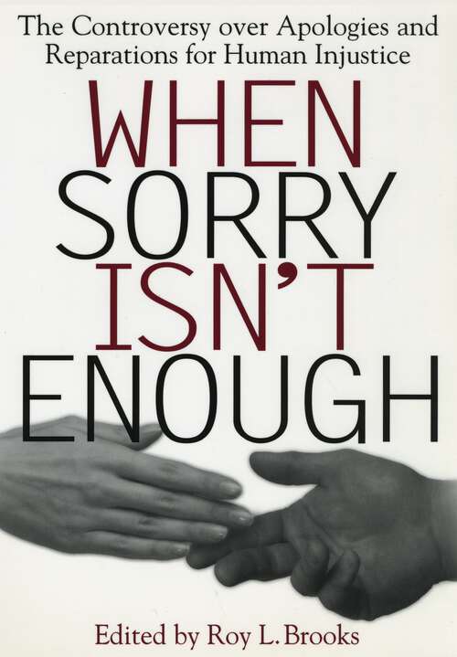 Book cover of When Sorry Isn't Enough