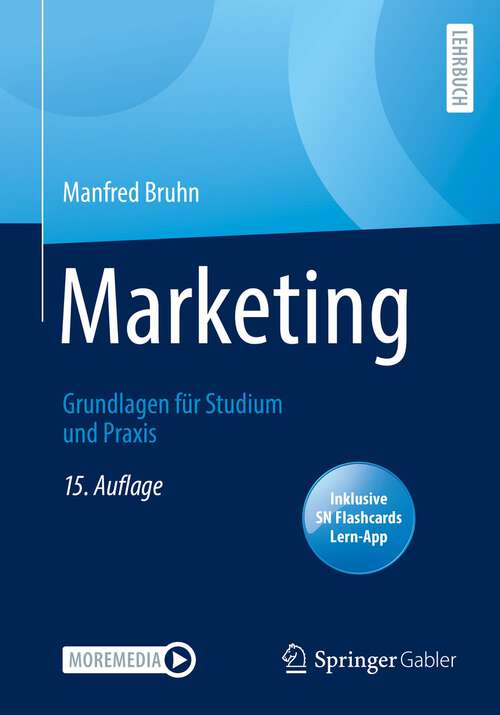 Book cover of Marketing: Grundlagen für Studium und Praxis (15. Aufl. 2022)