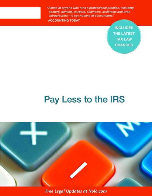 Book cover of Tax Deductions for Professionals: Pay Less to the IRS
