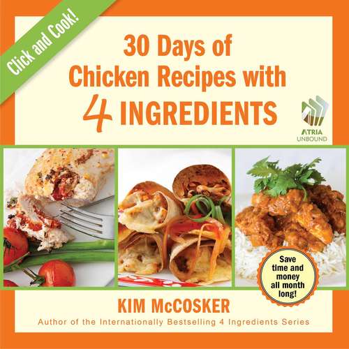 Book cover of 30 Days of Chicken Recipes with 4 Ingredients