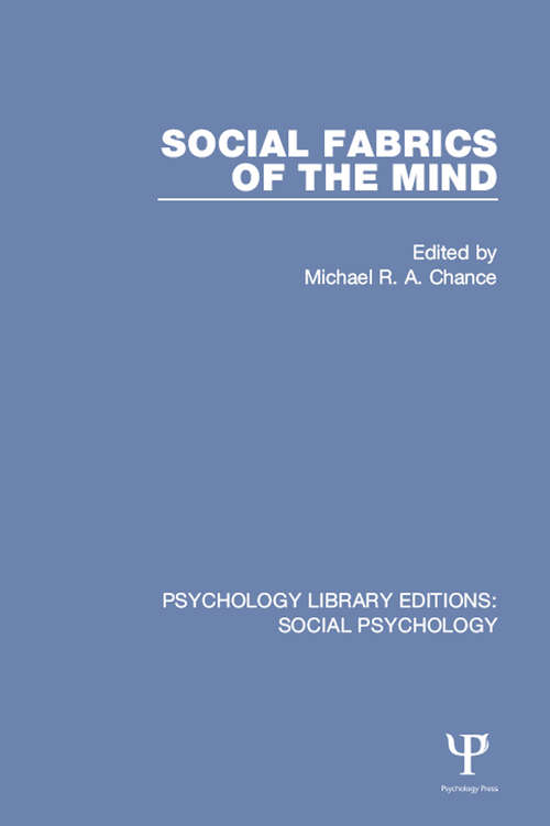 Social Fabrics of the Mind (Psychology Library Editions: Social Psychology #7)
