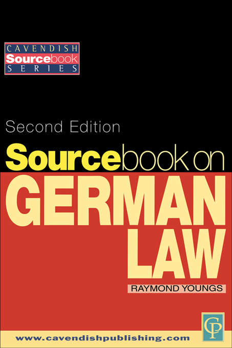 Book cover of Sourcebook on German Law (2nd Edition)