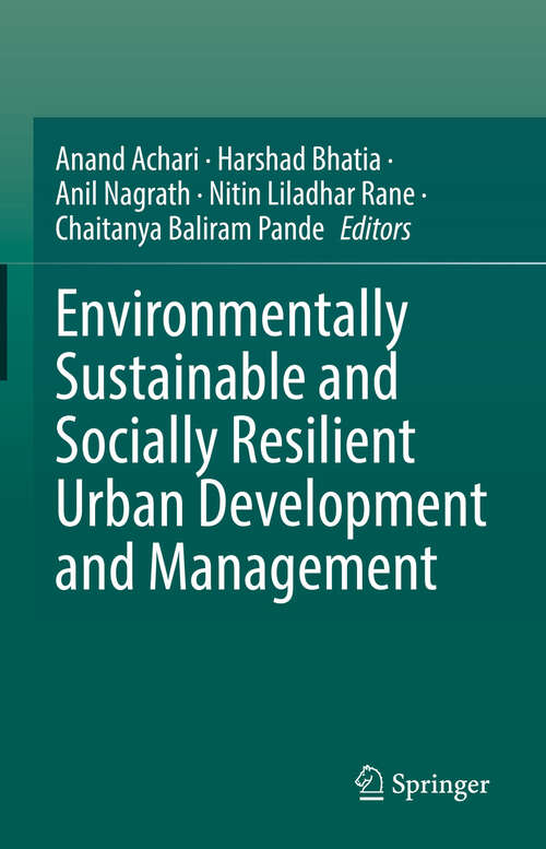 Book cover of Environmentally Sustainable and Socially Resilient Urban Development and Management