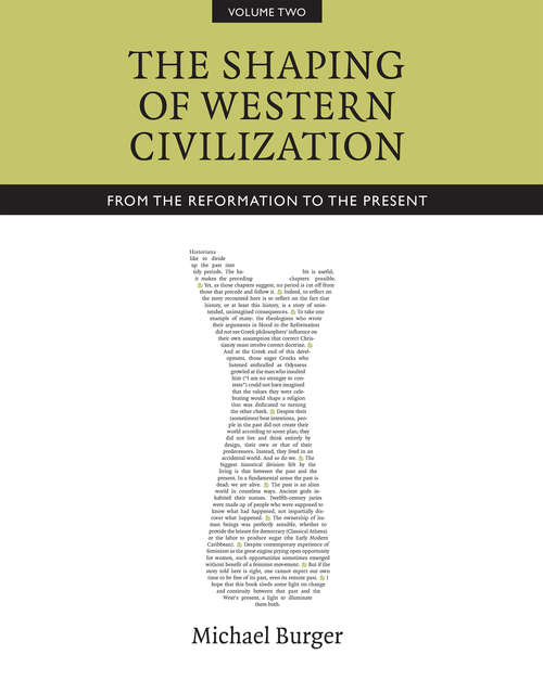 Book cover of The Shaping of Western Civilization, Volume II: From The Reformation To The Present