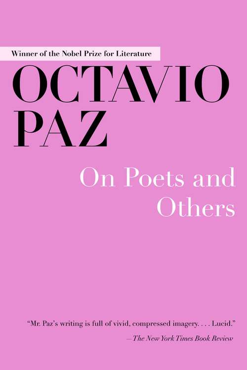 On Poets and Others: And Other Essays On Poets And Poetry (Texas Pan American Ser.)