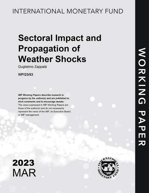 Book cover of Sectoral Impact and Propagation of Weather Shocks