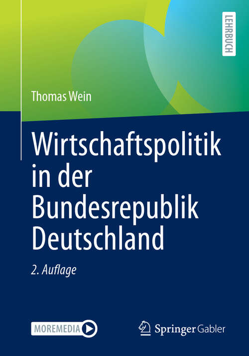Book cover of Wirtschaftspolitik in der Bundesrepublik Deutschland (2. Auflage 2025)