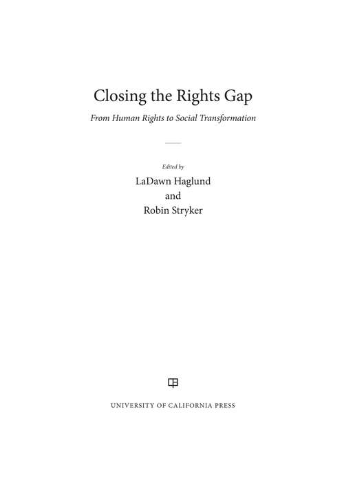 Book cover of Closing the Rights Gap