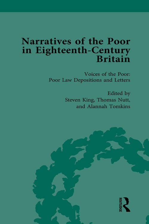 Book cover of Narratives of the Poor in Eighteenth-Century England Vol 1