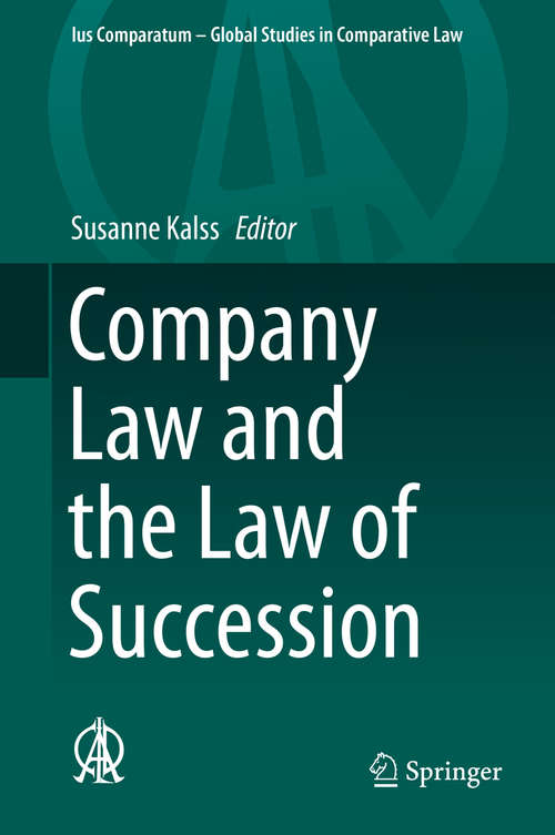 Book cover of Company Law and the Law of Succession