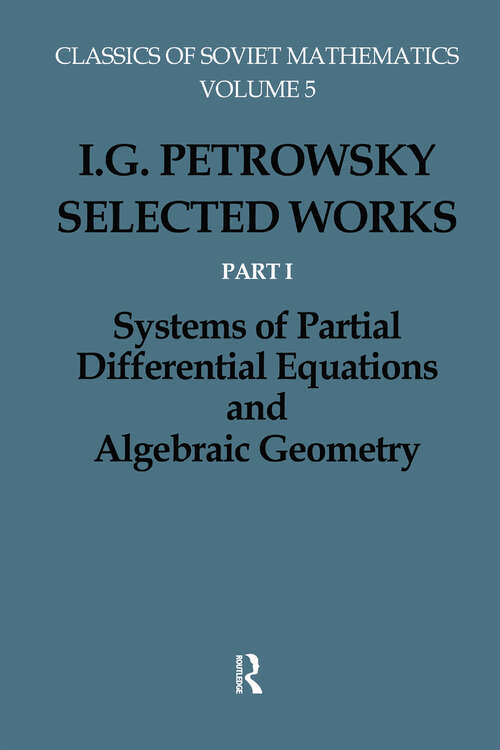 Book cover of I.G.Petrovskii:Selected Wrks P