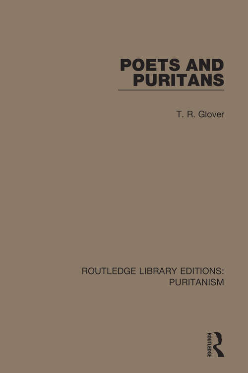 Book cover of Poets and Puritans
