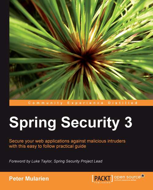 Book cover of Spring Security 3