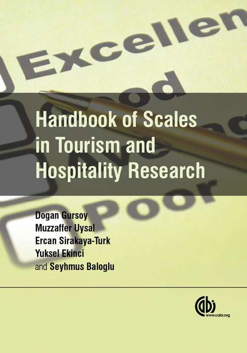 Handbook of Scales in Tourism and Hospitality Research
