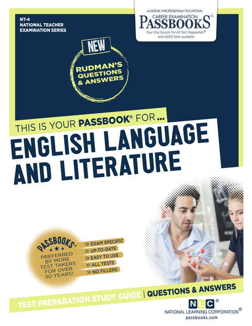 Book cover of ENGLISH LANGUAGE AND LITERATURE: Passbooks Study Guide (National Teacher Examination Series (NTE): Nt-4)