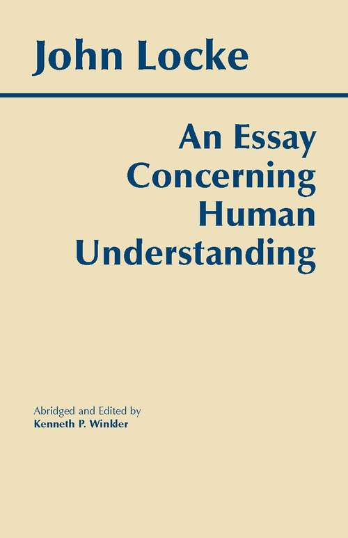 Book cover of An Essay Concerning Human Understanding