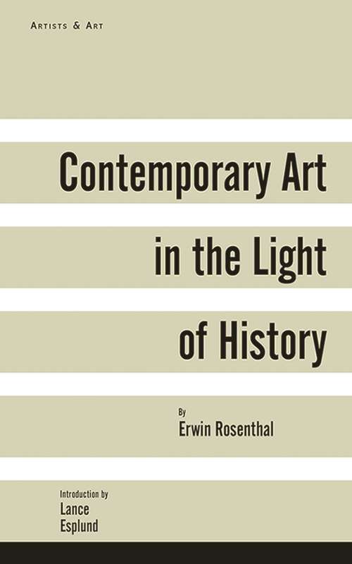 Book cover of Contemporary Art in the Light of History