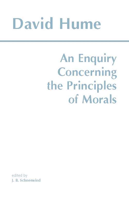 Book cover of An Enquiry Concerning the Principles of Morals
