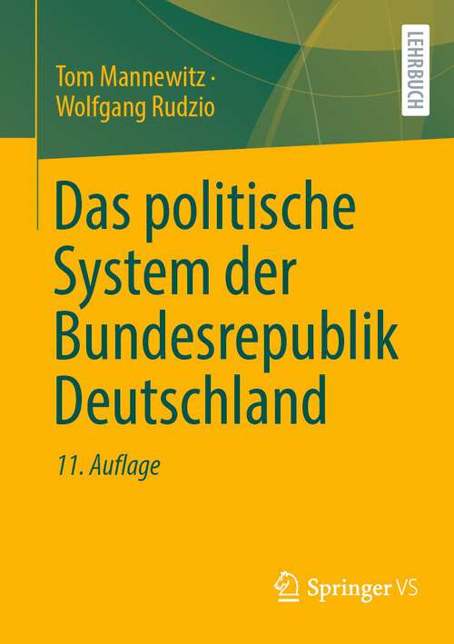 Book cover of Das politische System der Bundesrepublik Deutschland (11. Aufl. 2022)