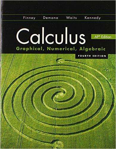 Book cover of Calculus: Graphical, Numerical, Algebraic