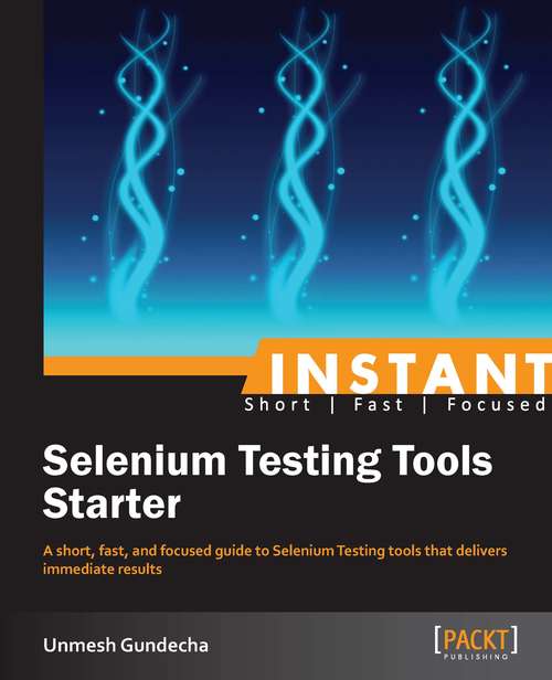 Book cover of Instant Selenium Testing Tools Starter